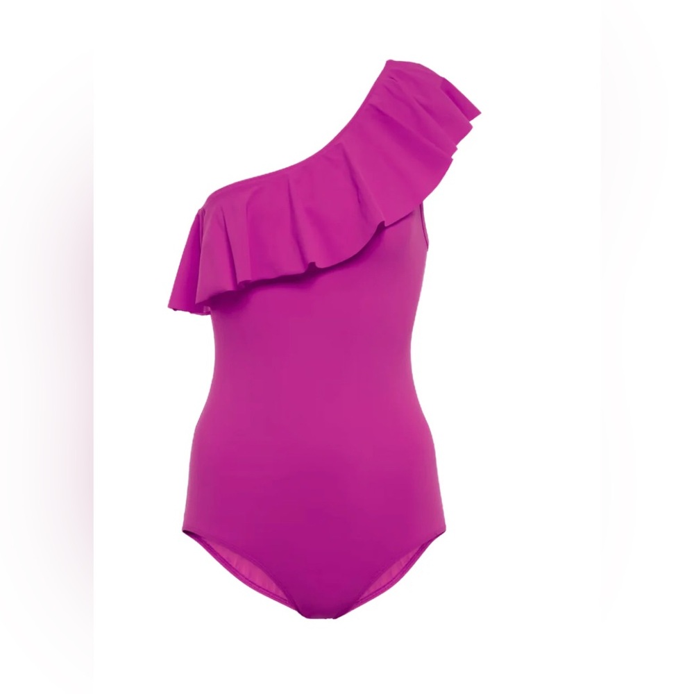 NWT $380 ISABEL MARANT SICILYA RUFFLE BATHING SUIT SZ 4 orchid
